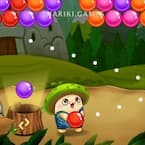 В игре грибок стреляет шариками как в Бабл шутер